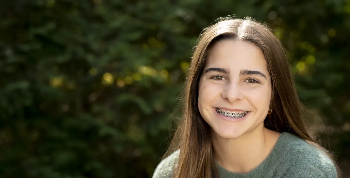 Teen Girl smiling with Damon Braces